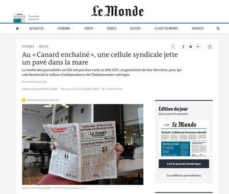 Le "Canard enchaîné" est-il devenu "un journal de vieux schnocks"? | DocPresseESJ | Scoop.it