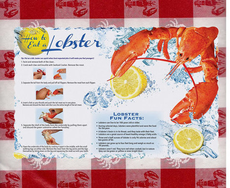 How to Eat Lobster Placemats Directions disposable paper place mats clambakes beach wedding rehearsal dinner 50 piece | Backyard Barbecues, Cookouts, tailgating ideas | Scoop.it