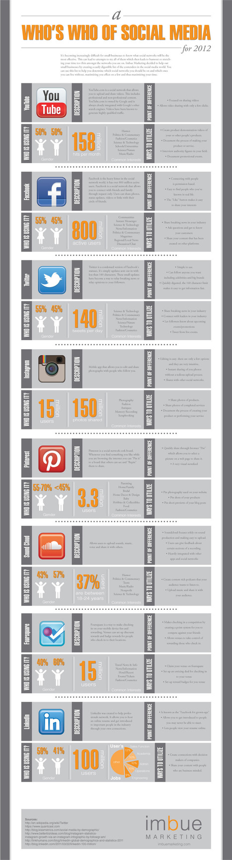 A Who's Who of Social Media for 2012  #Infographic | BI Revolution | Scoop.it