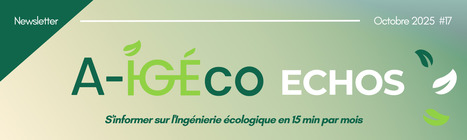 Newsletter « A-IGÉco ECHOS » #17 Octobre 2025 - Les Acteurs de l'ingénierie et du Génie Écologiques | Biodiversité | Scoop.it