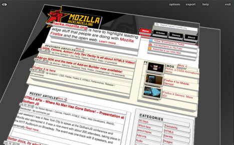Tilt: Visualize your Web page in 3D ✩ Mozilla Hacks – the Web developer blog | Aplicaciones y Herramientas . Software de Diseño | Scoop.it