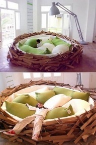 Pen Tapping Bean Bag Bed With Built In Blanke