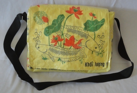 Eco Friendly Lotus and Fish Messenger Bag | Eco-Friendly Messenger Bags By Disabled Home Based Workers. | Scoop.it