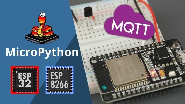 MicroPython: MQTT Publish DS18B20 with ESP32/ES...