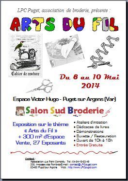 Salon Sud broderie, Puget sur Argens du 8 au 10 mai 2014 | Point de croix | Scoop.it