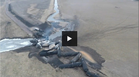 VIDEO. Etats-Unis : le déraillement d'un train transportant de l'éthanol provoque un immense incendie / le 11.03.2017 | Pollution accidentelle des eaux par produits chimiques | Scoop.it