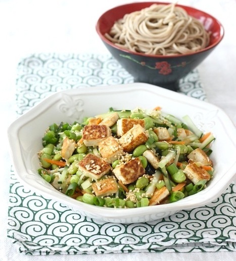 SeasonWithSpice.com - an Asian Spice Shop: Pan-fried Tofu & Edamame Salad with Wasabi Dressing | The Asian Food Gazette. | Scoop.it