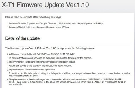 New firmware for X-T1, X-E2, X-PRO1, X-E1 adds 18-135 compatibility and more. XQ1, X-A1 and X-M1 get direct Instax Printer support - Fuji Rumors | Fuji X-Pro2 | Scoop.it