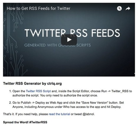 How to Convert Twitter Lists Into RSS Feeds  by by Nancy Messieh | iGeneration - 21st Century Education (Pedagogy & Digital Innovation) | Scoop.it