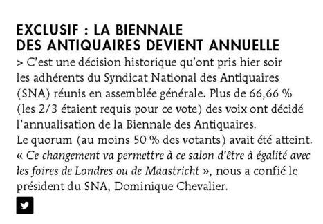 La Biennale des Antiquaires devient annuelle | La Biennale - Paris | Scoop.it