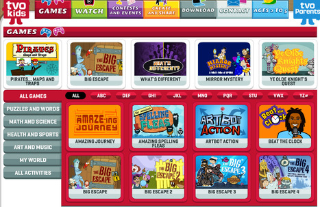 Games Main Sections - TVOKids.com | Digital Delights for Learners | Scoop.it