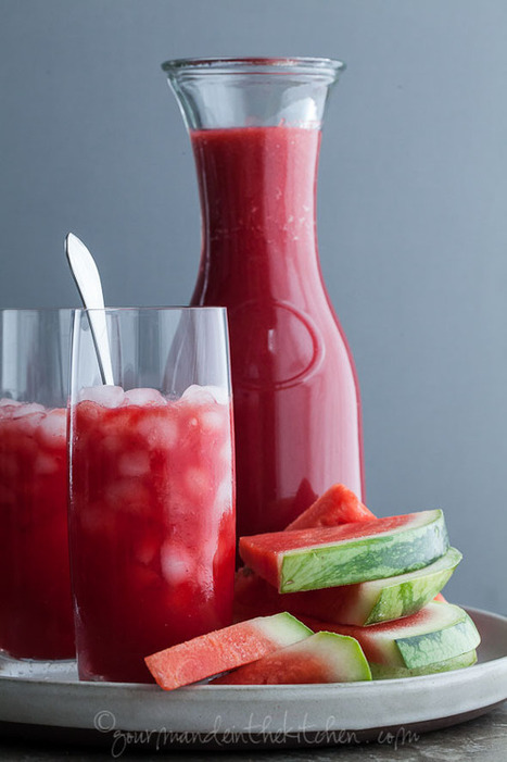 Watermelon Raspberry Lemonade Recipe (Naturally Sweetened) | Gourmande in the Kitchen | foodSenses | Scoop.it
