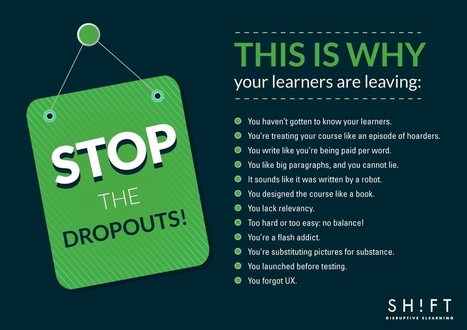 Stop the Dropouts! 12 Ways You're Driving Online Learners Away | Distance Learning, mLearning, Digital Education, Technology | Scoop.it