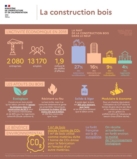 "Infographie - La construction bois"  Ministère de l'Agriculture et de l'Alimentation | Architecture, maisons bois & bioclimatiques | Scoop.it