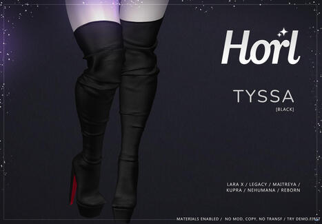 Tyssa Black Boots March 2026 Group Gift by HORL | Teleport Hub - Second Life Freebies | Second Life Freebies | Scoop.it