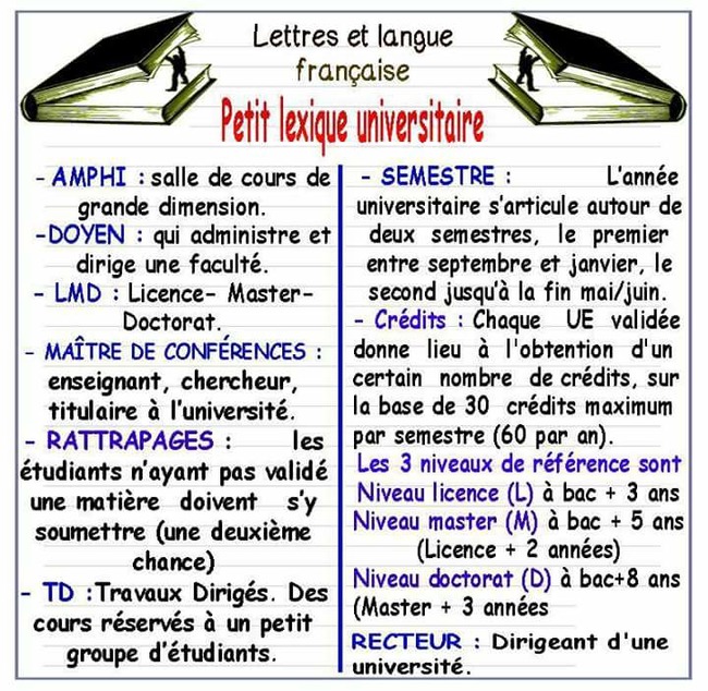 Lexique universitaire | POURQUOI PAS... EN FRANÇAIS ? | Scoop.it