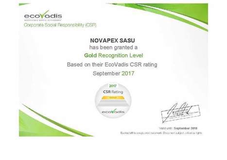 Gold recognition for Novapex - Novapex | EcoVadis Customer Success Stories | Scoop.it
