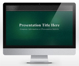 Widescreen Executive Leather PowerPoint Template Green (16:9) | PowerPoint and Presentations | Scoop.it