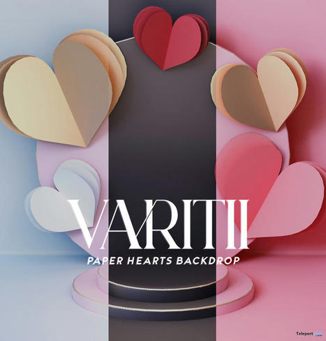 Paper Hearts Backdrop February 2023 Group Gift by VARITII | Teleport Hub - Second Life Freebies | Second Life Freebies | Scoop.it