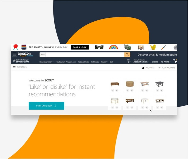 UX Tips 100 | Amazon Scout nous embarque dans une recommandation instantanée plus visuelle | Web Design, UX & UI | Scoop.it