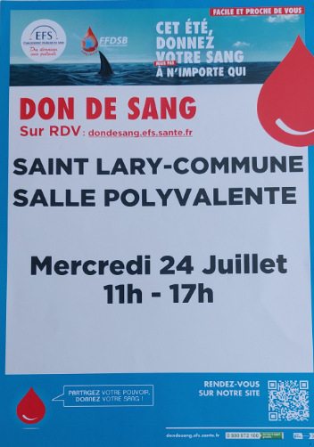 Donnez votre sang le 24 juillet à Saint-Lary Soulan | Vallées d'Aure & Louron - Pyrénées | Scoop.it