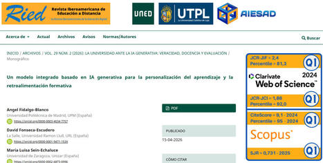 Un modelo integrado basado en IA generativa para la personalizaci&oacute;n del aprendizaje y la retroalimentaci&oacute;n formativa &ndash; | gpmt | Scoop.it