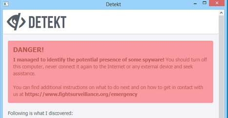 DETEKT détecte si votre ordinateur est surveillé par l'Etat | Libertés Numériques | Scoop.it