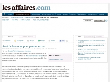 Avoir le bon nom pour passer au 2.0 | Technologie Au Quotidien | Scoop.it