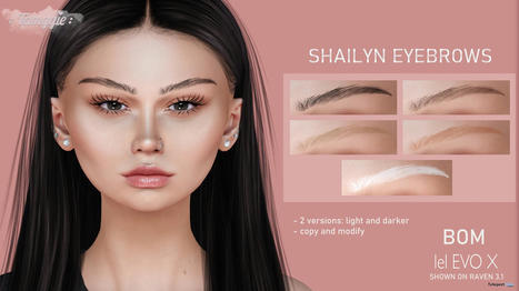 Shailyn Eyebrows For LeLutka EvoX April 2024 Group Gift by Tamggie | Teleport Hub - Second Life Freebies | Second Life Freebies | Scoop.it