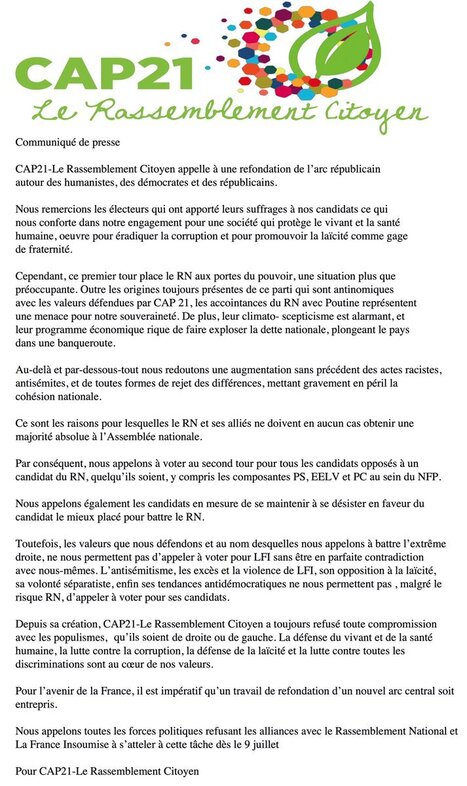 Appel de CAP21-LRC à refondation de l'Arc Républicain | Re Re Cap | Scoop.it