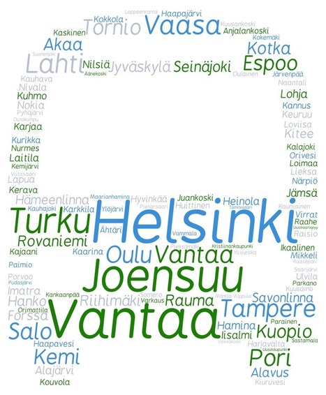 Suomen kaupungit - WordArt.com | 1Uutiset - Lukemisen tähden | Scoop.it