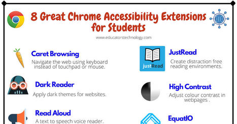 8 Great Chrome Accessibility Extensions for Students via @educatorstech | gpmt | Scoop.it