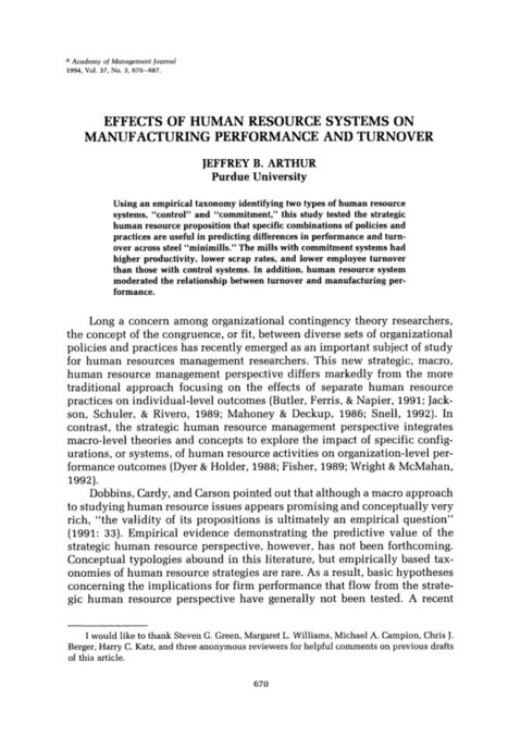 JSTOR: The Academy of Management Journal, Vol. 37, No. 3 (Jun., 1994), pp. 670-687 | Performance Management | Scoop.it
