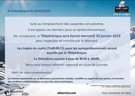 Remise en service du téléphérique de Saint-Lary Soulan le 30 janvier | Vallées d'Aure & Louron - Pyrénées | Scoop.it