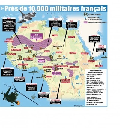 Pr&egrave;s de 10 000 militaires fran&ccedil;ais en Afrique (infographie) | DEFENSE NEWS | Scoop.it