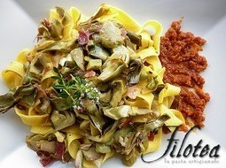 Pappardelle with artichokes and speck on sun dried tomato creamy | La Cucina Italiana - De Italiaanse Keuken - The Italian Kitchen | Scoop.it