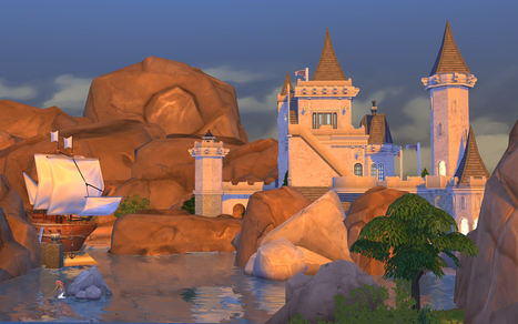 Mermaid loved castle, 2 sizes available << artrui sur Mod The Sims | Les Sims | Scoop.it
