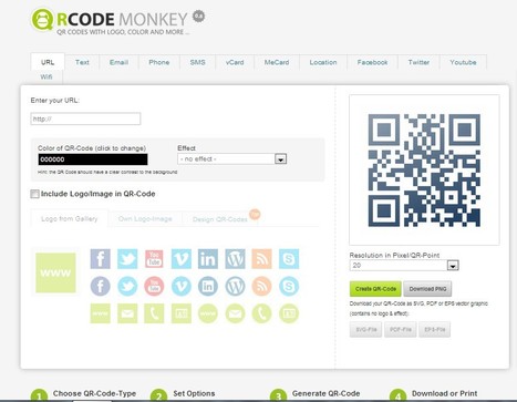 Create QR-Codes with Logo or Image fast, free & easy | QRCode-Monkey-Generator | Didactics and Technology in Education | Scoop.it