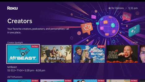 Roku Launches New Creator Hub with Free Creator Content | AVIA OTT NEWSLETTER | Scoop.it