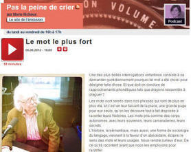 Langue Française: Alain Rey - Le mot le plus fort - Campus FLE Education | FLE | Scoop.it