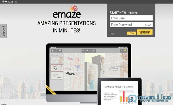 Emaze : un service en ligne gratuit pour créer facilement des présentations et remplacer PowerPoint | TIC, TICE et IA mais... en français | Scoop.it