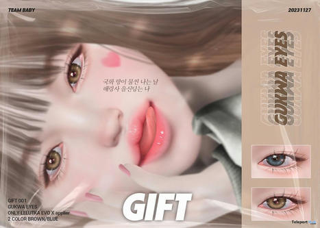 Gukwa Eyes 1L Promo Gift by [Team Baby] | Teleport Hub - Second Life Freebies | Second Life Freebies | Scoop.it