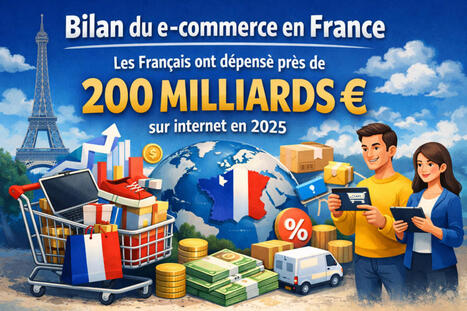 E-COMMERCE : Les Fran&ccedil;ais ont d&eacute;pens&eacute; pr&egrave;s de 200 milliards d&rsquo;euros sur internet en 2025 | COMMERCE & LOGISTIQUE | Scoop.it