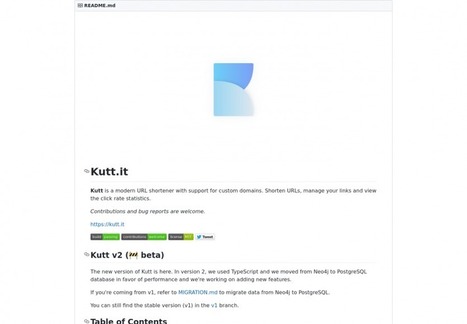 Kutt : un outil de raccourcissement d'URL moderne, self-hosted et open source | Geeks | Scoop.it