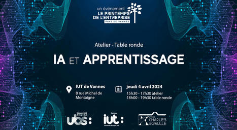 04/04/24 - Vannes - Table ronde IA et APPRENTISSAGE | Formation : Innovations et EdTech | Scoop.it