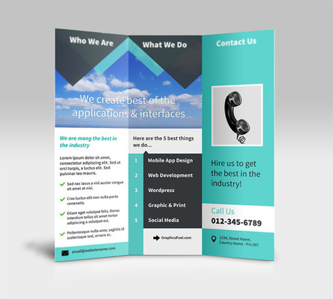 GraphicsFuel.com | Tri-Fold Brochure PSD Mockup | photoshop ressources | Scoop.it