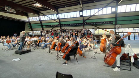 Des lycéens musiciens en répétition au gymnase de à Saint Lary. | Vallées d'Aure & Louron - Pyrénées | Scoop.it