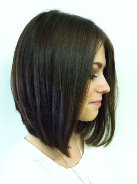 Long Angled Bob Hairstyles Side View Bob Hair