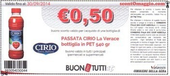 Buoni sconto Cirio: Passata, Pelati, Polpa e Filetti | Coupon e buoni sconto per la spesa alimentare | Scoop.it