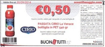 Coupon e buoni sconto per la spesa alimentare